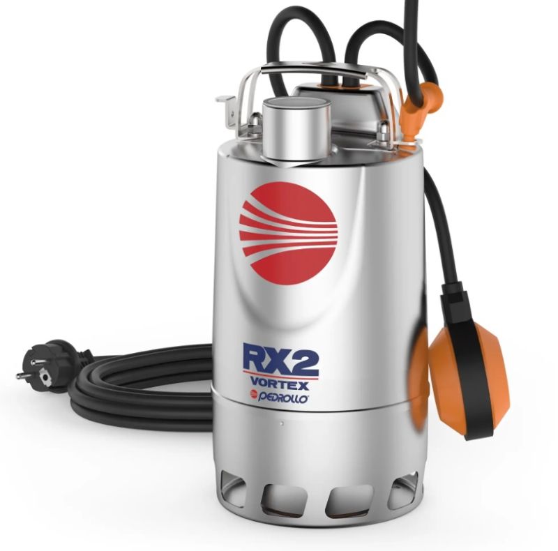 48TXV12AU Pedrollo RX 2/20 — погружной дренажный насос, 10,8 куб.м/ч, нержавеющая сталь