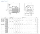 44CT26AA Pedrollo CP 160 A насос 2,2 кВт 14,4 м3/ч, напор 53 м