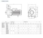 Pedrollo HF 6B (47HF6T0B7A) центробежный насос 66 м³/ч, напор 14,8 м, 1,5 кВт