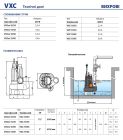 (48SGV95A0A1U) Pedrollo VXCm 8/35 дренажно-фекальний занурювальний насос 21 м³/год, напір до 9 м, 0,55 кВт